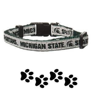Pets First Collegiate Pet Dog Collar Michigan State Spartans Small NWT